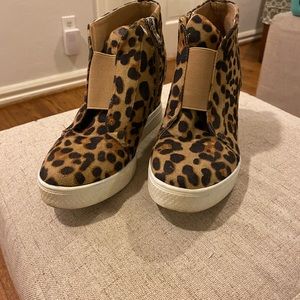 Cheetah wedge sneakers